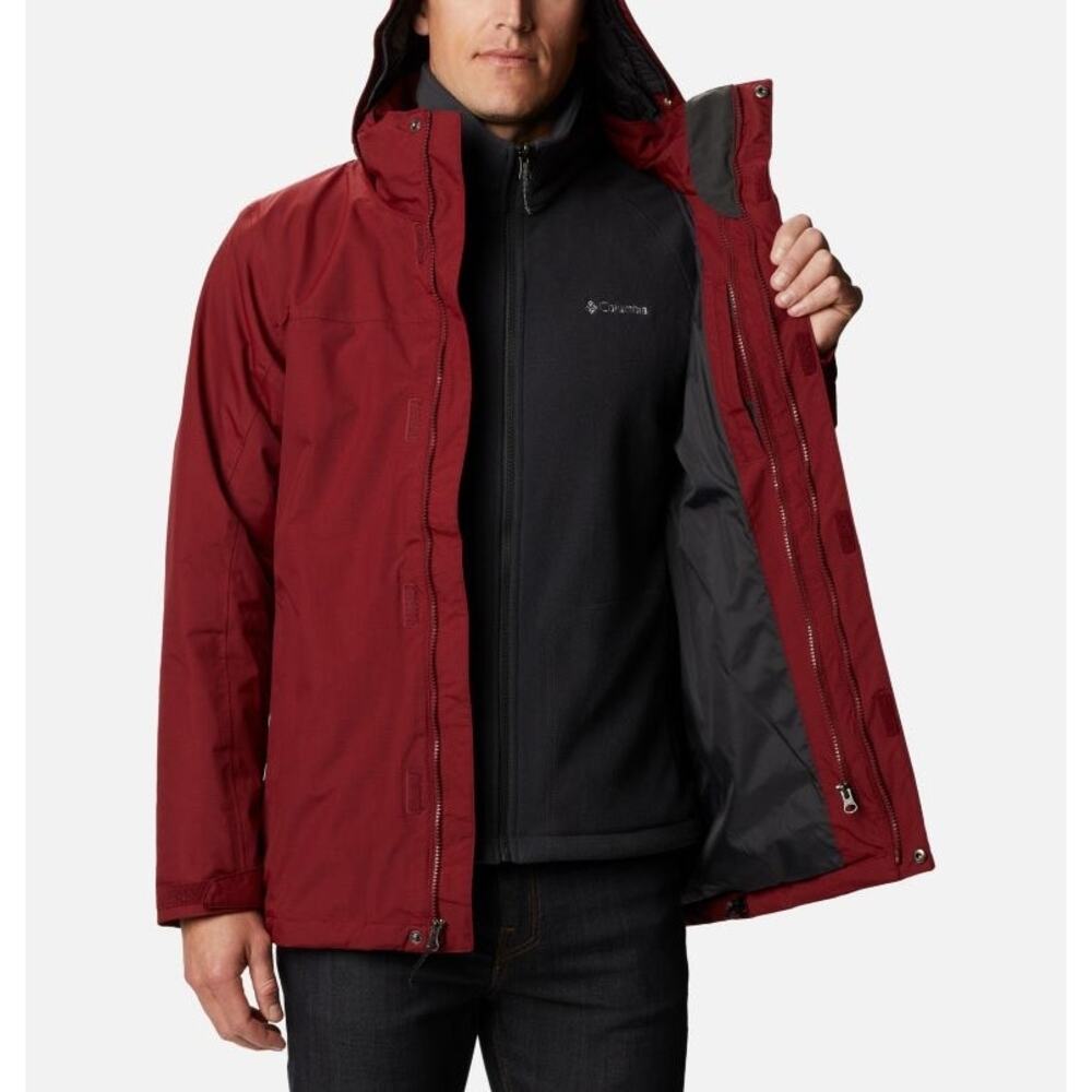 Columbia Men’s Size XXL Mission Air 3-In-1 Interchange Jacket Red Jasper/Shark